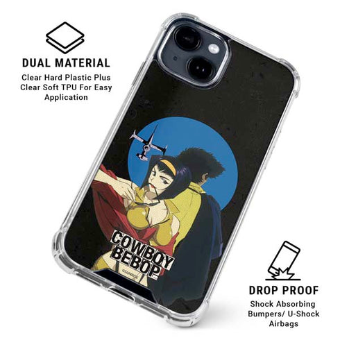 Cowboy Bebop Faye And Spike iPhone 15 Clear Case